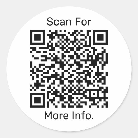QR-Code Personalisiert Runder Aufkleber (Vorderseite)