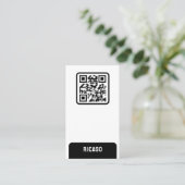 QR-Code Personalisiert Visitenkarte (Stehend Vorderseite)