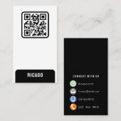 QR-Code Personalisiert Visitenkarte (Vorne/Hinten)