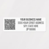 QR-Code Personalisierte Firmenname-Adressbezeichnu Etiketten (Design 2)