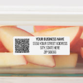 QR-Code Personalisierte Firmenname-Adressbezeichnu Etiketten (Befestigt)