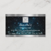 QR Code Persönlicher Koch Kochrestaurant Aquamarin Visitenkarte (Rückseite)