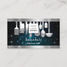 QR Code Persönlicher Koch Kochrestaurant Aquamarin Visitenkarte