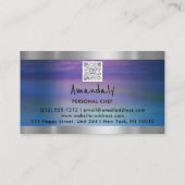 QR-Code Persönlicher Koch Kochrestaurant Foto Visitenkarte (Rückseite)