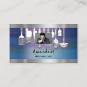 QR-Code Persönlicher Koch Kochrestaurant Foto Visitenkarte (Vorderseite)