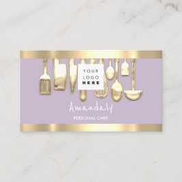 QR Code Persönlicher Koch Kochrestaurant Lavendel Visitenkarte