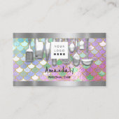 QR Code Persönlicher Koch Kochrestaurant Mermaid Visitenkarte (Vorderseite)