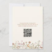 QR Code Petals & Prosecco Brautparty Wildblume Einladung (Rückseite)
