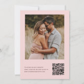 QR Code Petals & Prosecco Foto Brautparty Einladung (Rückseite)