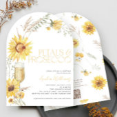 QR Code Petals & Prosecco Sunflower Brautparty Einladung