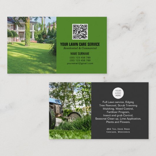 QR-Code Pflegenetzwerke modern Visitenkarte (Vorne/Hinten)