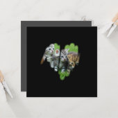 Qr Code Phantastischer Schwarzer Graffiti-Herzrahm Karte (Vorderseite/Rückseite Beispiel)