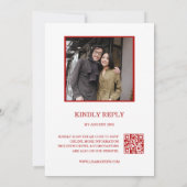 QR Code Photo | Red White Chinese Wedding Einladung (Rückseite)