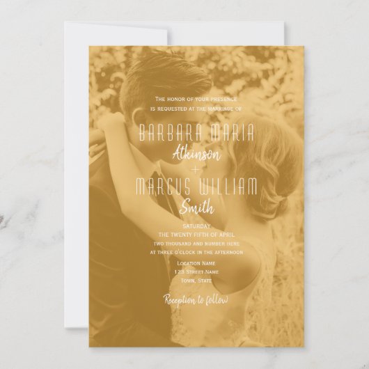 QR Code Photo Wedding Einladung (Vorderseite)