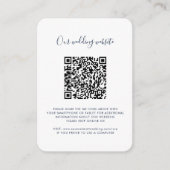 QR Code Photo Wedding Website RSVP Begleitkarte (Vorderseite)