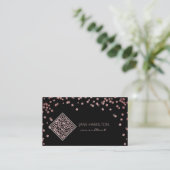 QR-Code Pink Glitter Modern Visitenkarte (Stehend Vorderseite)
