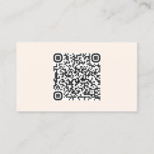 QR-Code Pink Peach Wedding RSVP Enclosure Card Car Visitenkarte (Rückseite)