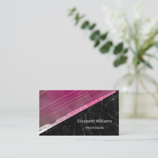 QR-Code | Pink Tourmaline Gemstone Kristallindustr Visitenkarte (Stehend Vorderseite)