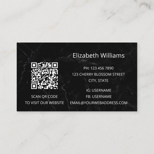 QR-Code | Pink Tourmaline Gemstone Kristallindustr Visitenkarte (Rückseite)