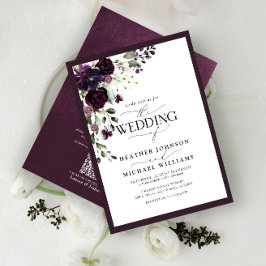 QR-Code Plakat Lila Blumenwasser-Farbskript Einladung