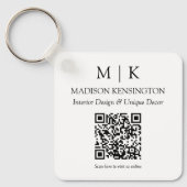QR-Code-Platz für Monogramm oder Add-Logos Schlüsselanhänger (Vorderseite)
