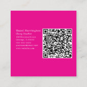 QR-Code-Platz-Visitenkarte Quadratische Visitenkarte (Rückseite)