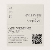 QR-Code-Playlist für Hochzeitneutralcreme (Außenseite Aufgefaltet)