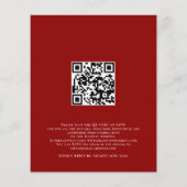 QR Code Poinsettia Wedite Einladung (Rückseite)