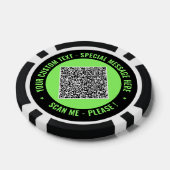 QR-Code-Pokerchips Beispiel Individueller Text und Pokerchips (Einzeln)
