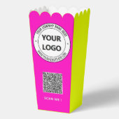 QR-Code-Popcorn-Vorlage für Firmenlogos Geschenkschachtel (Rückseite)
