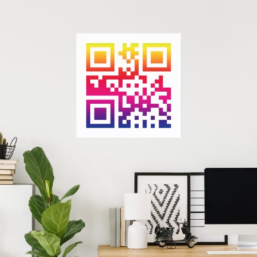 ☮ — QR-Code Poster (Heimbüro)