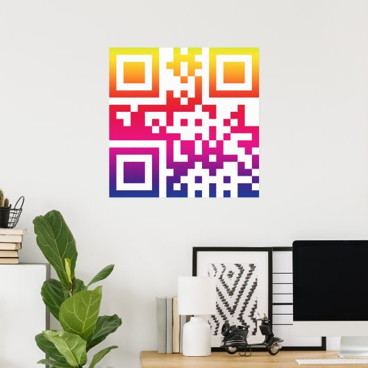 ☮ — QR-Code Poster (Heimbüro)