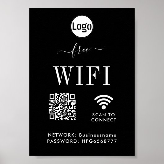 QR-Code-Poster für das WIFI-Netzwerkkennwort Poster (Vorne)