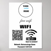 QR-Code-Poster für das WIFI-Netzwerkkennwort Poster (Vorne)
