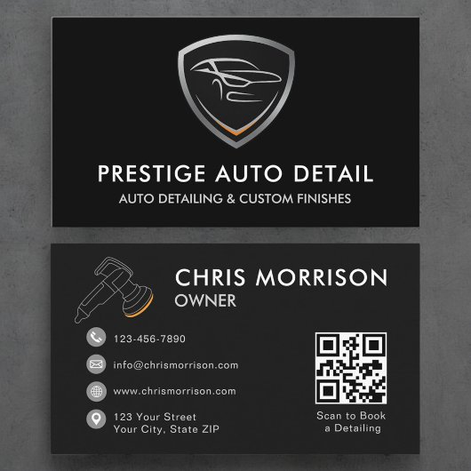 QR Code Premium Auto Wellness-Center Auto Detailin Visitenkarte