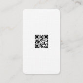 QR Code Premium Linen Moderne exklusive Visitenkarte (Rückseite)