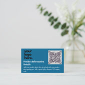 QR Code Produktverpackung Garantiedetails Coupon Begleitkarte (Stehend Vorderseite)