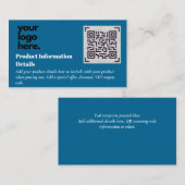 QR Code Produktverpackung Garantiedetails Coupon Begleitkarte (Vorne/Hinten)
