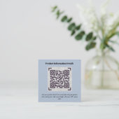 QR Code Produktverpackung Garantiedetails Coupon Begleitkarte (Stehend Vorderseite)