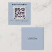QR Code Produktverpackung Garantiedetails Coupon Begleitkarte (Vorne/Hinten)