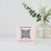 QR Code Produktverpackung Garantiedetails Coupon Begleitkarte (Stehend Vorderseite)