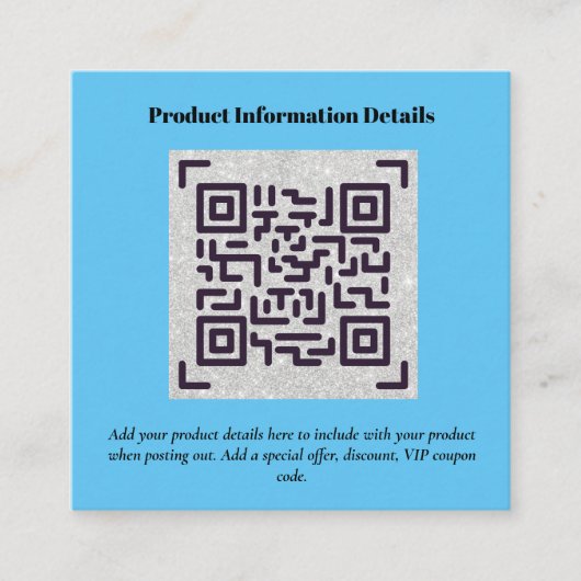 QR Code Produktverpackung Garantiedetails Coupon Begleitkarte
