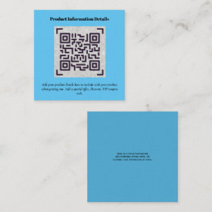 QR Code Produktverpackung Garantiedetails Coupon Begleitkarte