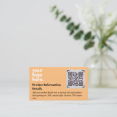 QR Code Produktverpackung Garantiedetails Coupon Begleitkarte (Stehend Vorderseite)