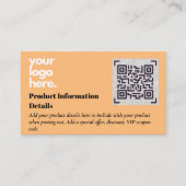 QR Code Produktverpackung Garantiedetails Coupon Begleitkarte (Vorderseite)