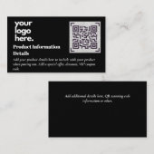 QR Code Produktverpackung Garantiedetails Coupon Begleitkarte (Vorne/Hinten)