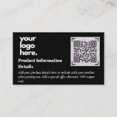 QR Code Produktverpackung Garantiedetails Coupon Begleitkarte (Vorderseite)