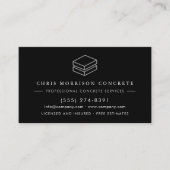 QR Code Professional Concrete Cement Contractor Visitenkarte (Vorderseite)