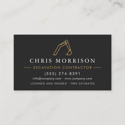 QR Code Professional Excavation Services  Visitenkarte (Vorderseite)