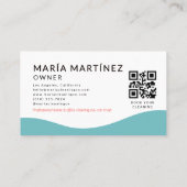 QR Code Professional Maid & House Cleaning Service Visitenkarte (Rückseite)